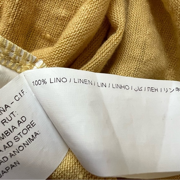 Adolfo Dominguez 100% Linen Pleated V-Neck Top Cap Sleeves, size S - Picture 7 of 9